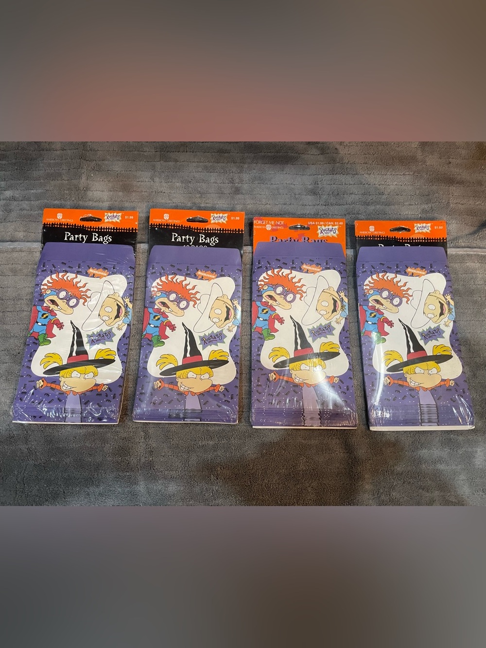 Vintage Halloween American Greetings RUGRATS PARTY BAGS Lot Of 4 With 48 Bags